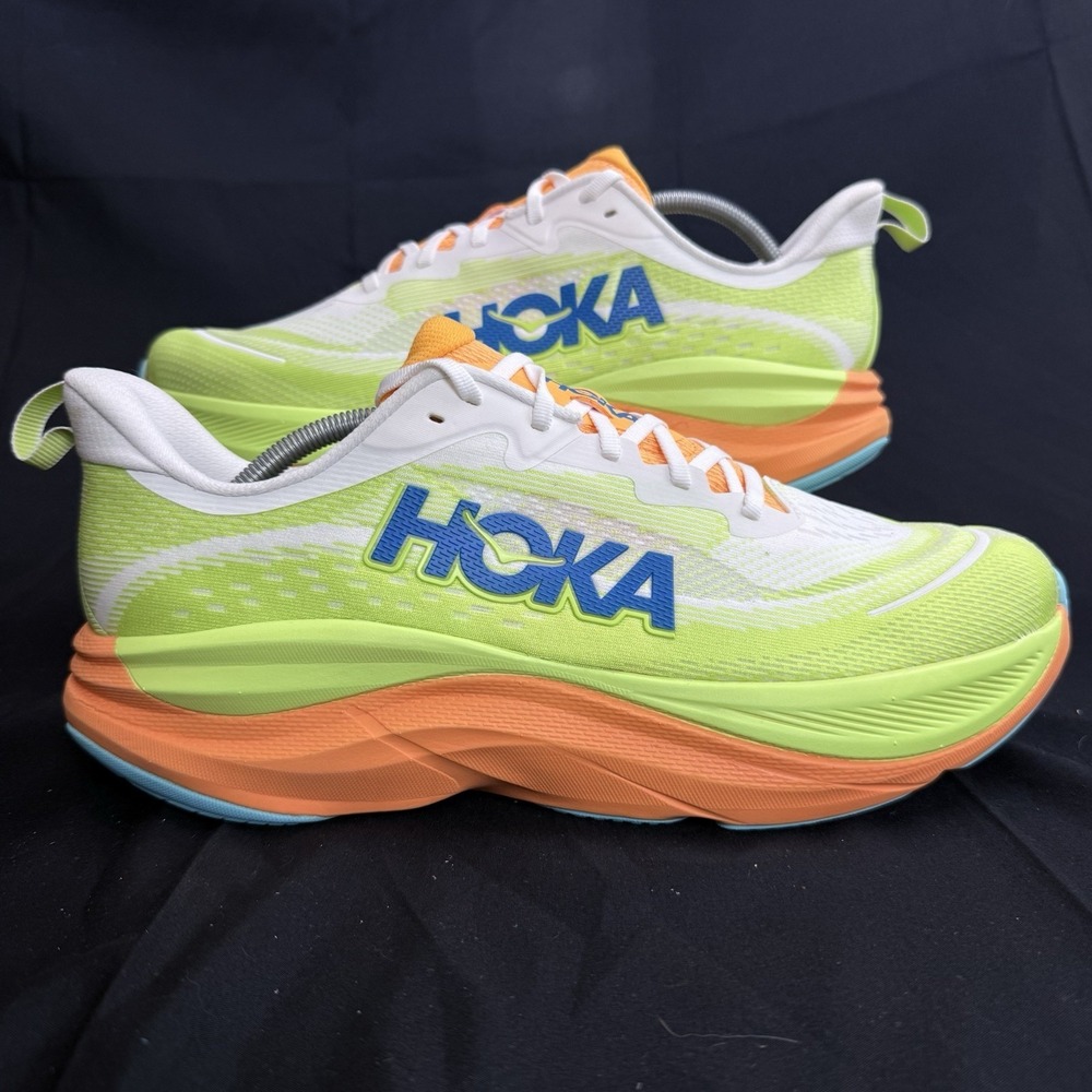 Hoka Skyflow Running Sneakers Mens Size 13 D Green Orange Athletic‎ Shoes